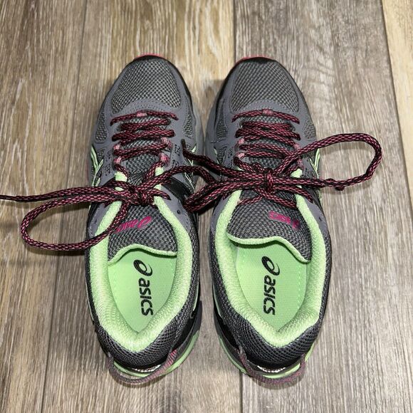 ASICS Gel-Sonoma Gray Pink Green Womens US Size 6 Running Sneaker Shoes T4F7N - Picture 8 of 11